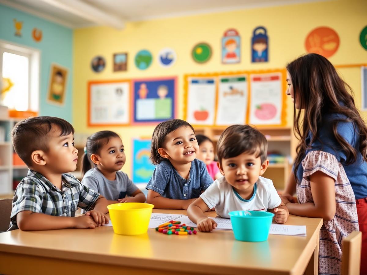 Crianças da Educação Infantil do Colégio Conexão em atividade